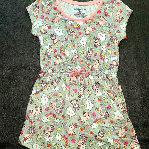 New Girl's Medium 7/8 Unicorn Dress - Picture 1 of 1